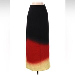Black red and yellow ombré maxi skirt by Neont